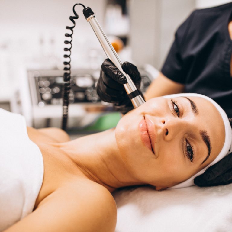 Woman making beauty procedures at a beauty salon